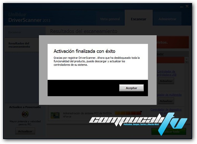 Uniblue DriverScanner 2013 Full Español Programa para Actualizar Drivers