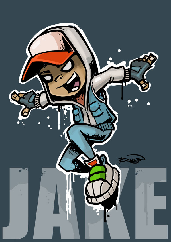 Bruyn - The art of Craig Bruyn: Jake from Subway Surfers