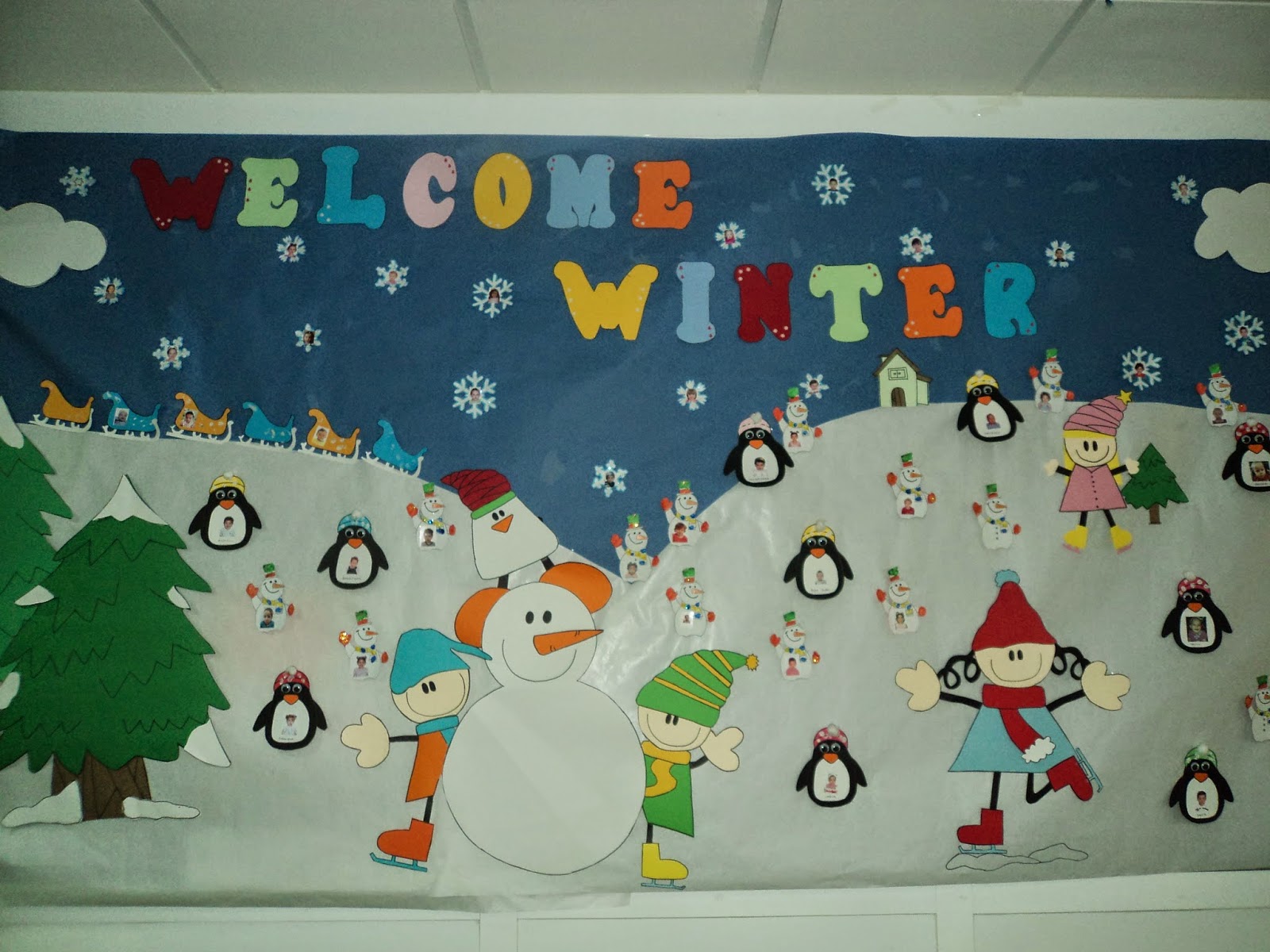 Centro de Educación Infantil Almeragua Mural de invierno