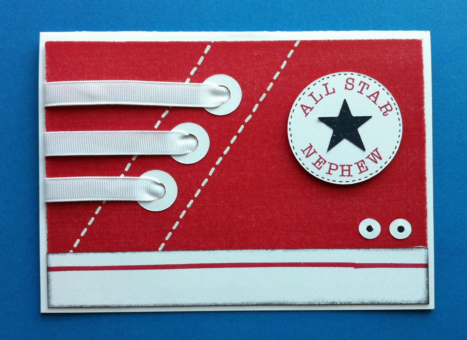 CTMH Scrapbook Snippets H2H Converse Sneaker Card )