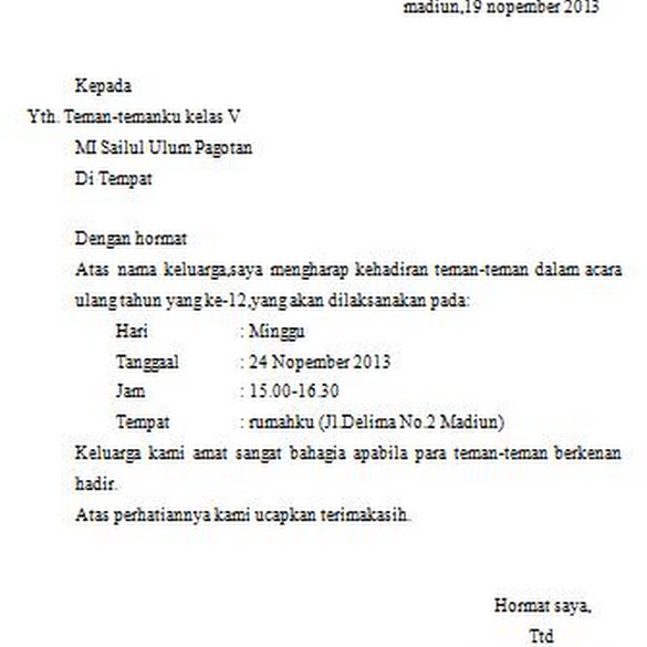 5700 Contoh Surat Undangan Ulang Tahun Nenek Gratis Terbaru Contoh Undangan