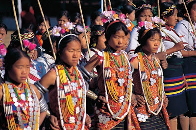 Naga Girls dancing in full gear