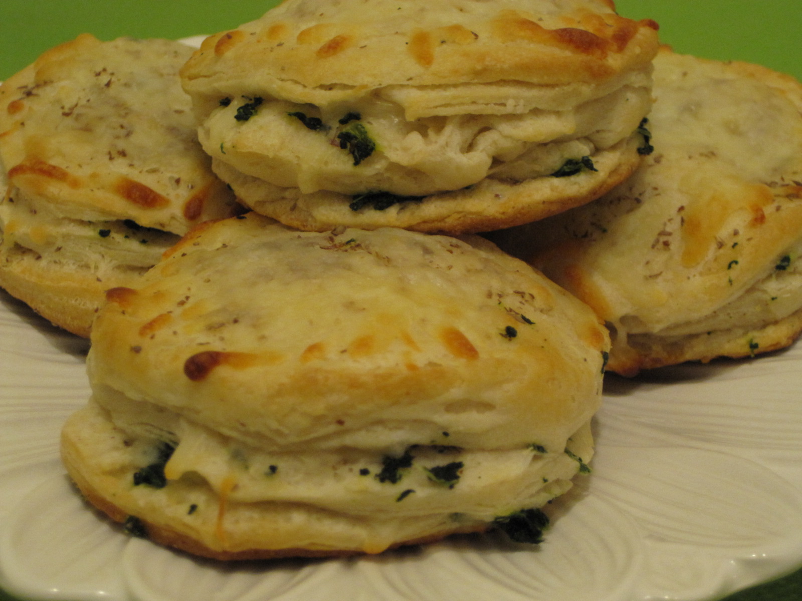 Cheesy Spinach Layered Biscuits Food for the Finicky