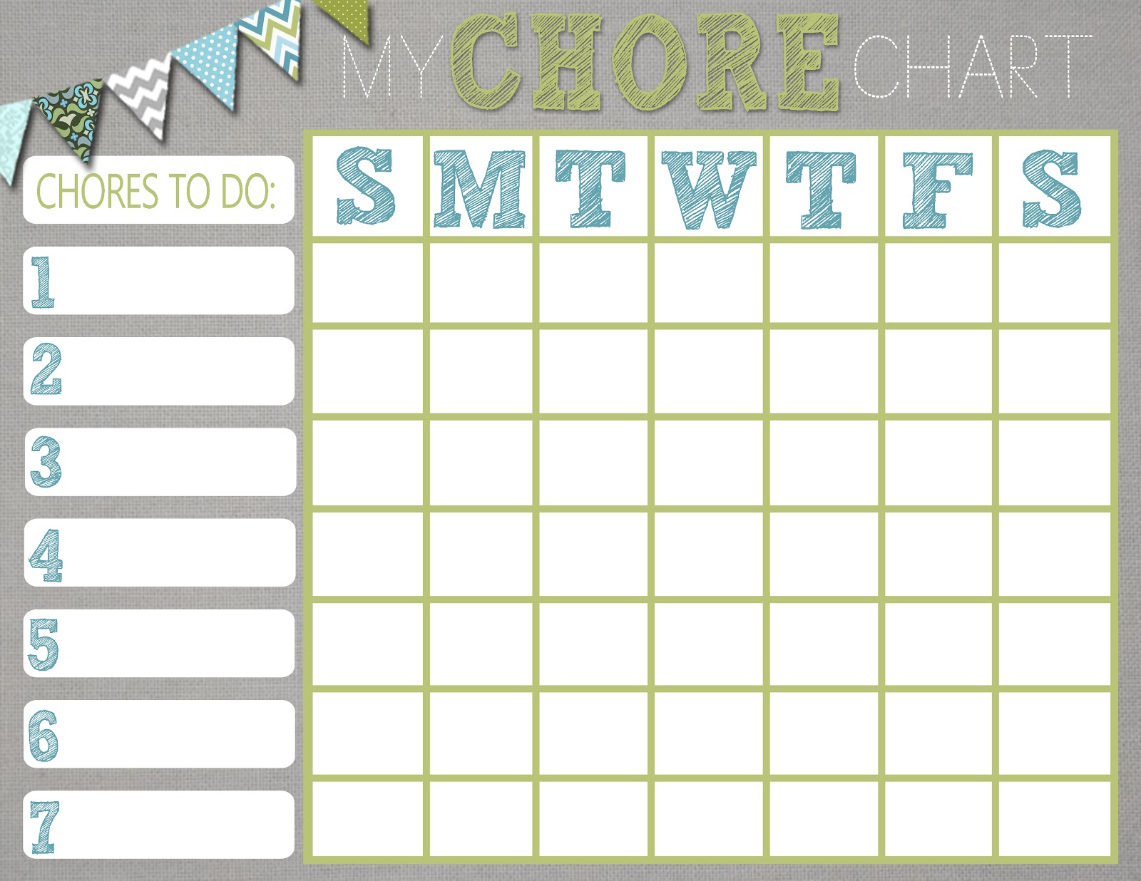 Chore Chart Calendar