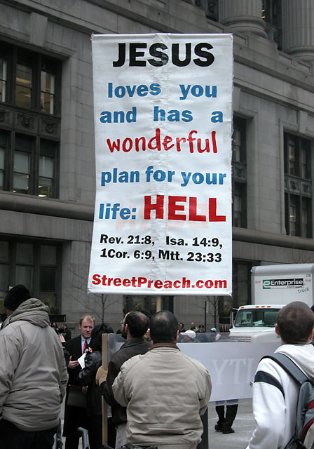 Anti-Gay Rights Demonstrators use the Bible to Justify Protests Anti-Gay Rights Demonstrators use the Bible to Justify Protests