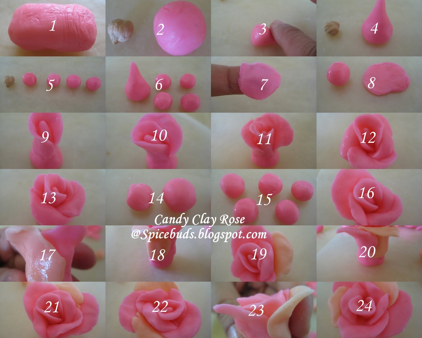 SpiceBuds..... Candy Clay Roses