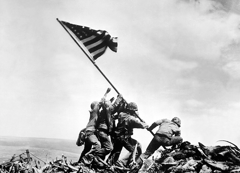 Bandeira dos Estados Unidos em Iwo Jima