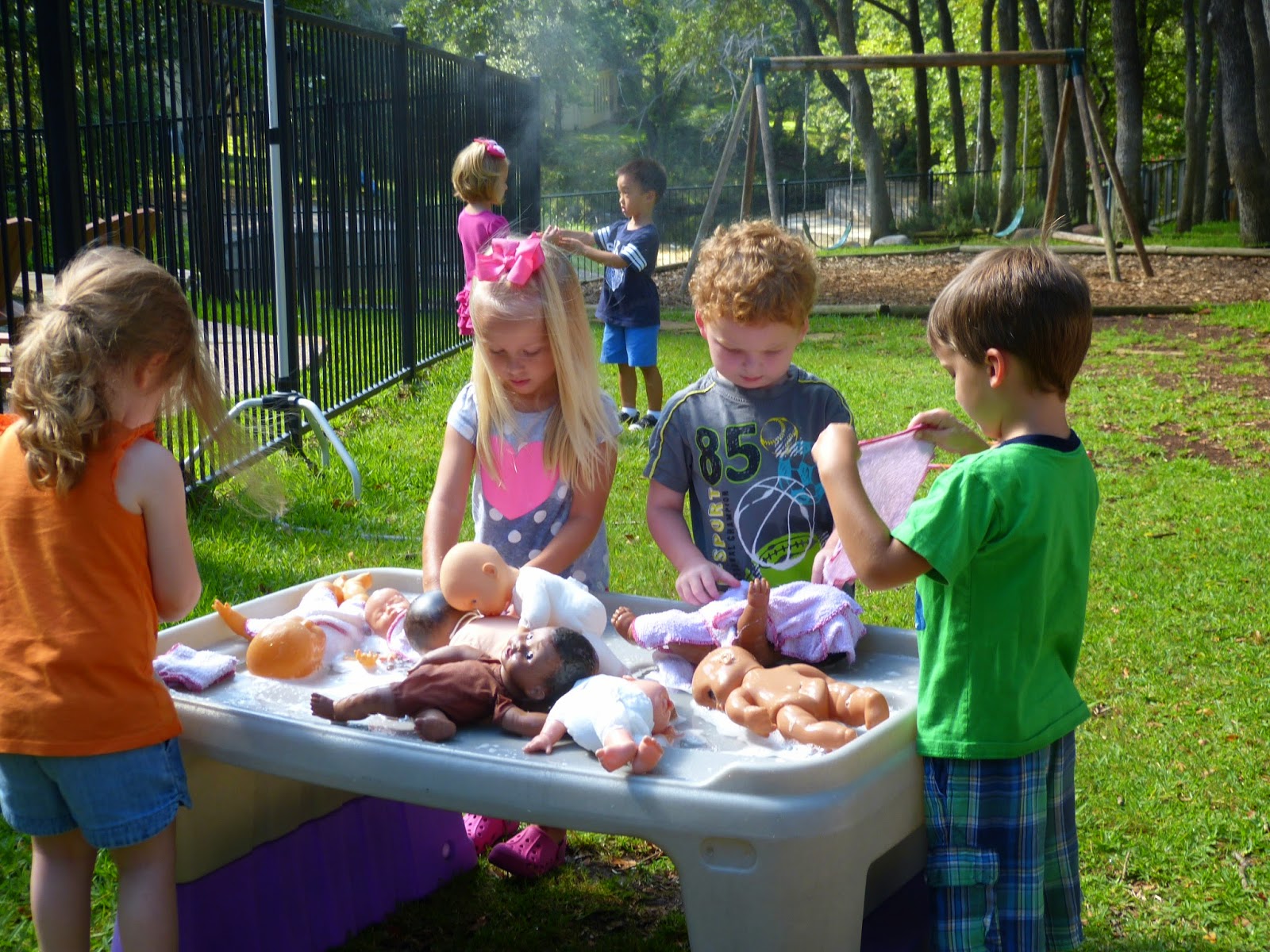 Paula's Primary Classroom Bouncing balls and bathing baby dolls