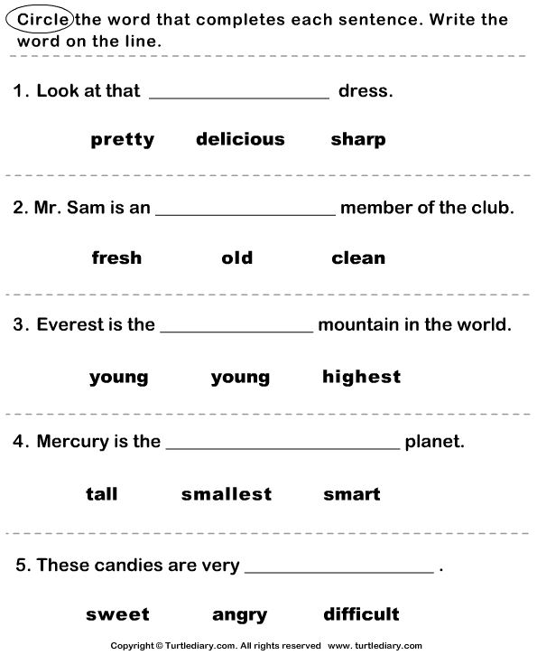 Printables Adjective Worksheets For Grade 7 adjectives worksheets for grade 7 scalien free on 3 scalien