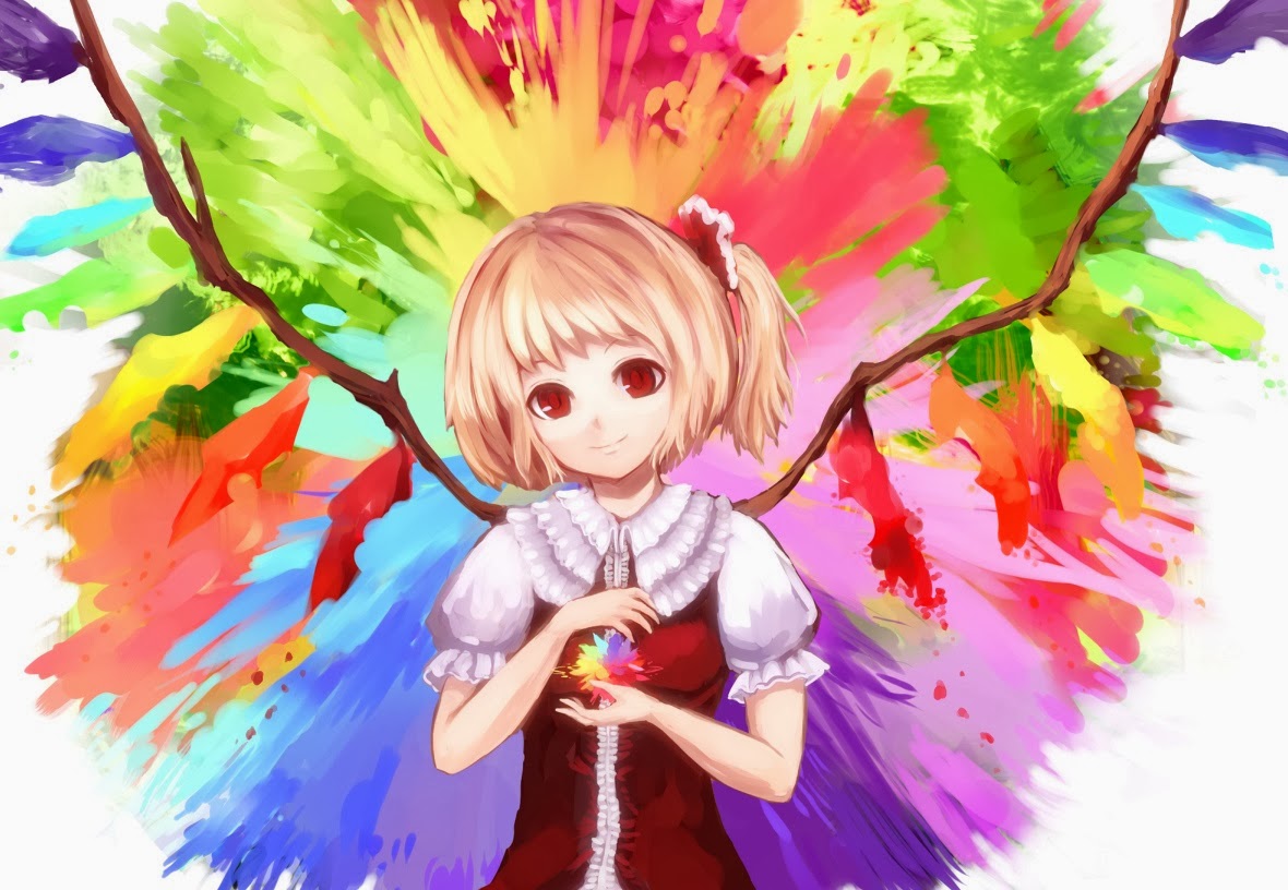 Flandre Scarlet S Rainbow Magic Anime Wallpaper By Hal360