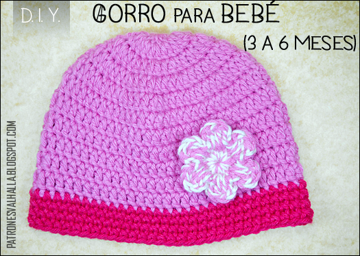 Patrón Gratis: Gorro para bebé a Crochet / 0 a 3 meses (vídeo)