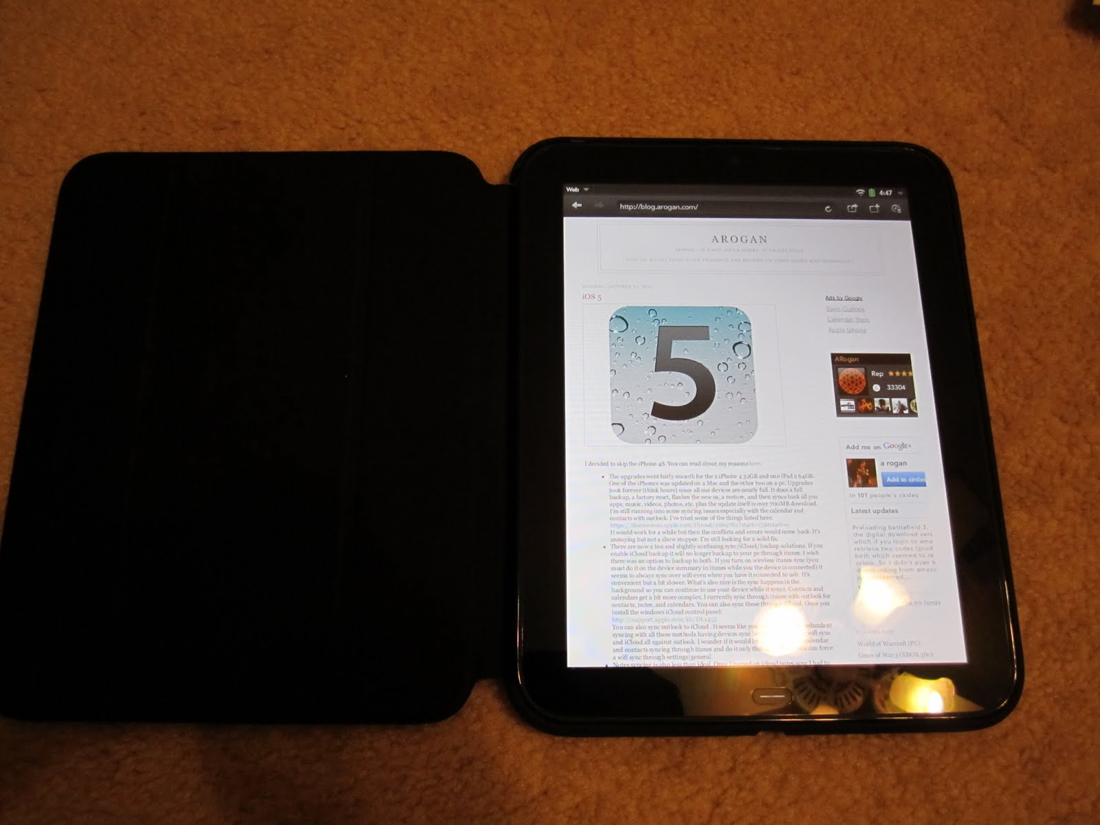 ARogan HP Touchpad and Android