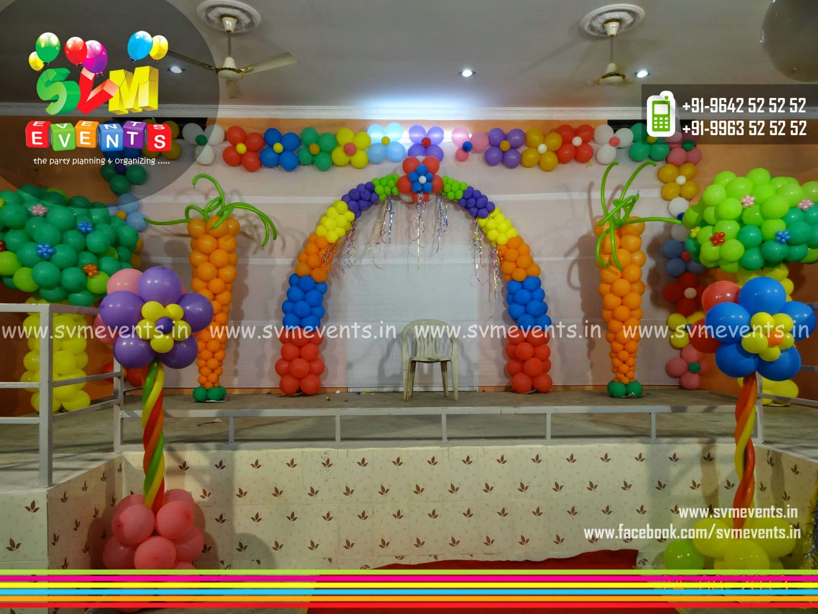 Svm Events Amazing Balloon Decorations for Kids Birthday parties and