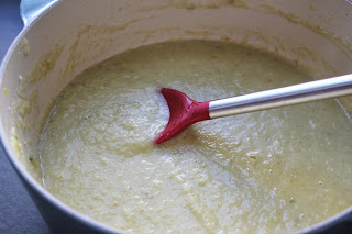 Pureed potato-leek soup