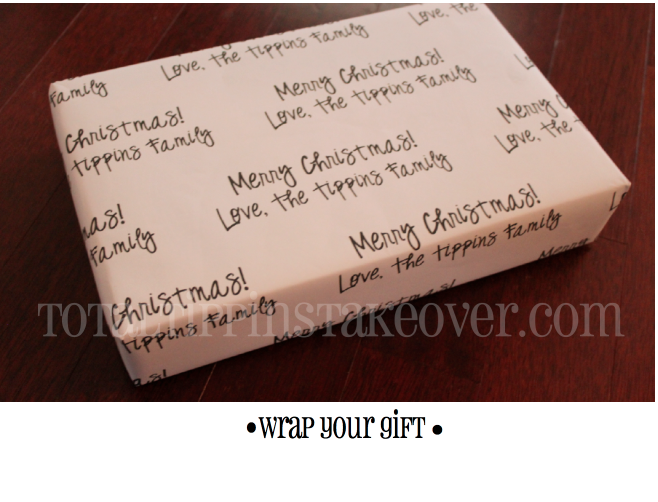 Total Tippins Takeover personalized wrapping paper DIY....