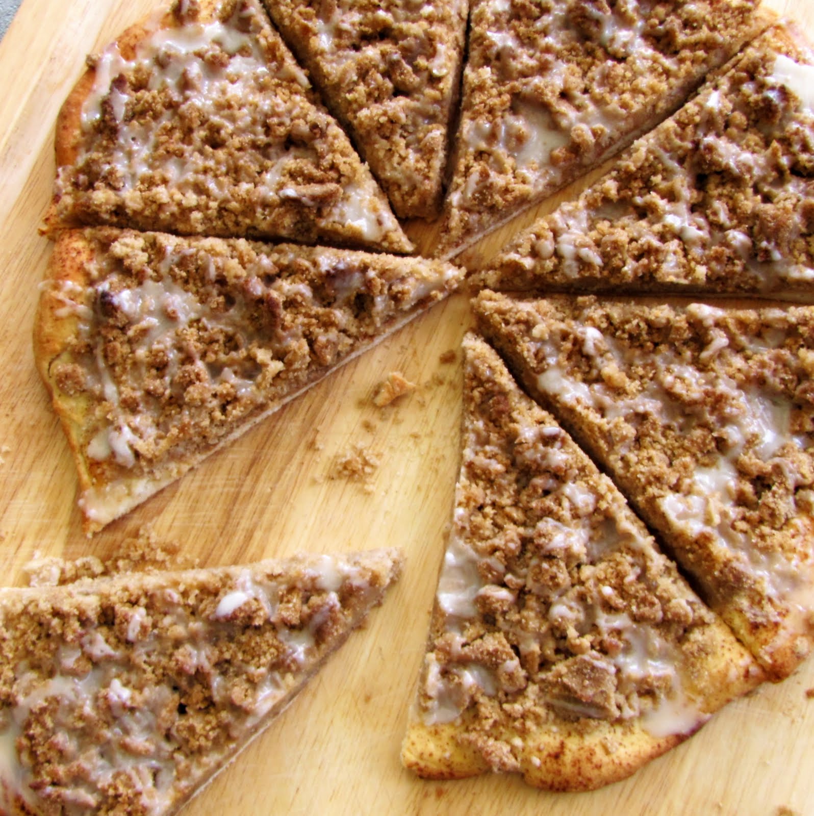 Rumbly in my Tumbly Godfather's Cinnamon Streusel Dessert Pizza