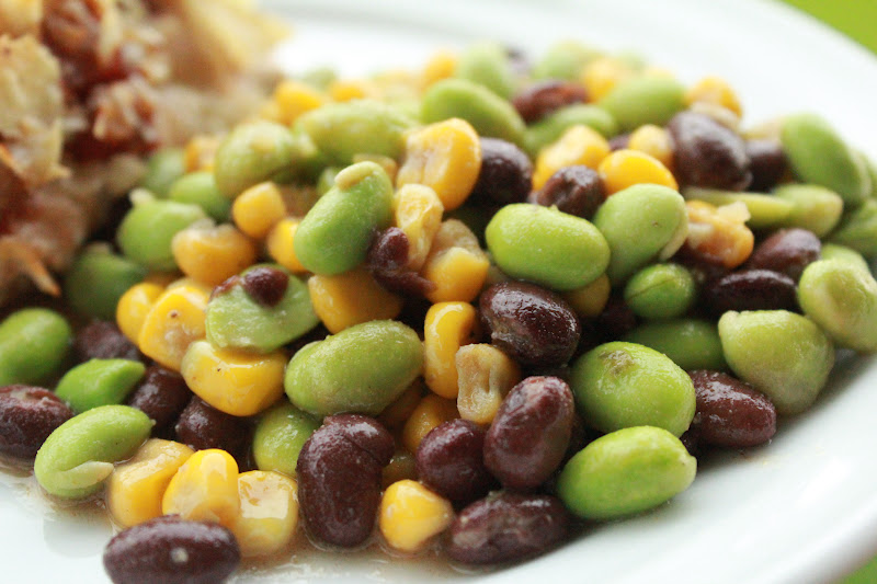 No Onions 3 Bean Edamame Salad