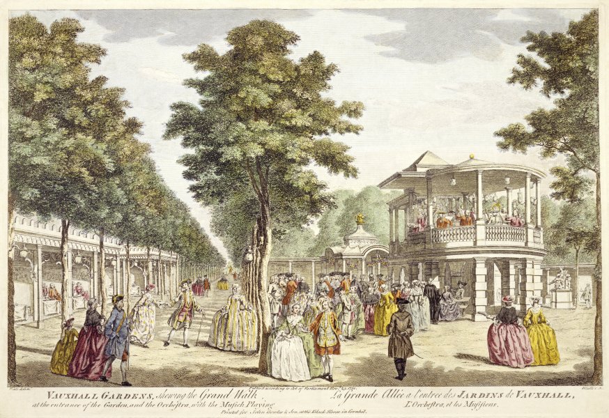 Two Nerdy History Girls Vauxhall Gardens on a Punch Bowl, c 1800