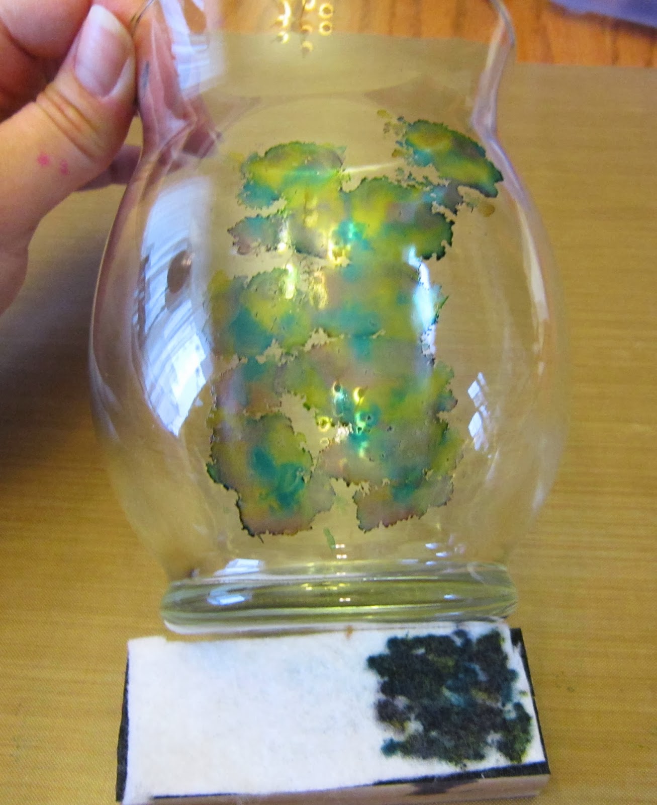 Sarah Jane's Craft Blog Alcohol Ink Decorated Vase