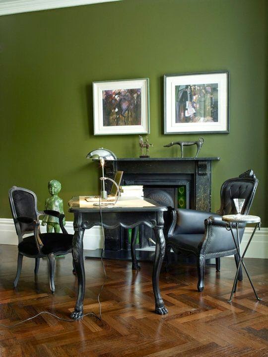 7 ideas de decoración de salas en verde