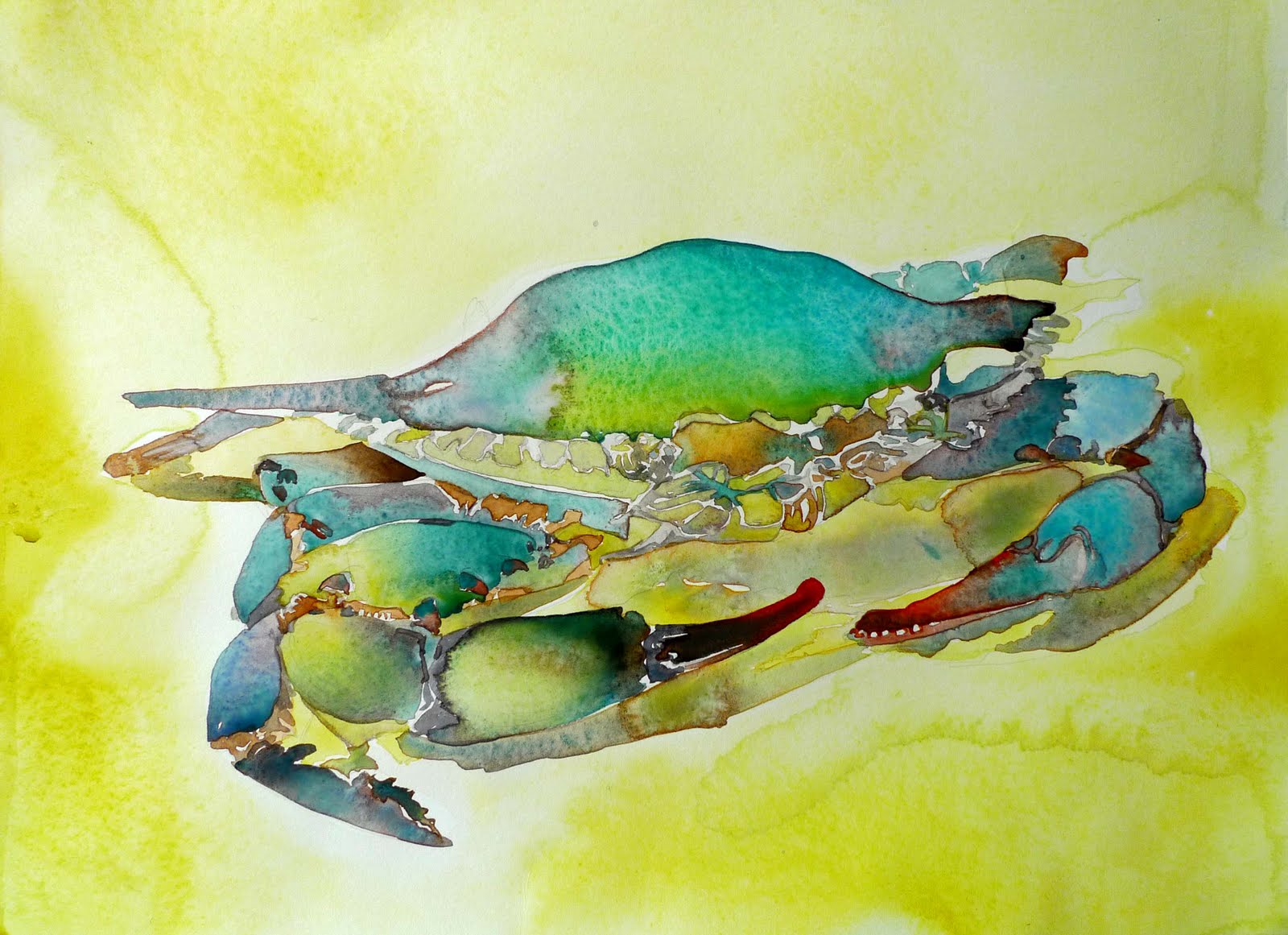 Paintings Under 400 Watercolor Crab