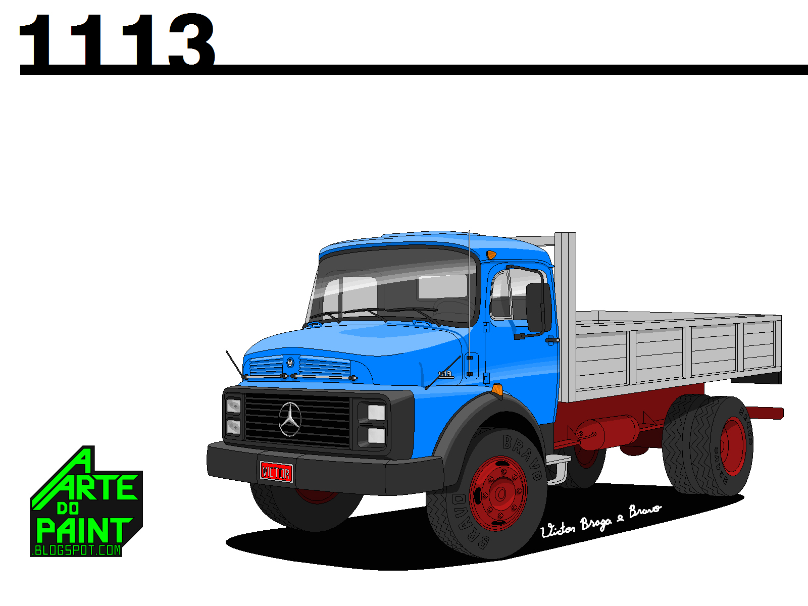 como desenhar um caminhão 1113 toco 