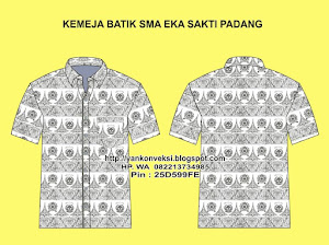 BAJU BATIK SMA PENDEK LENGAN