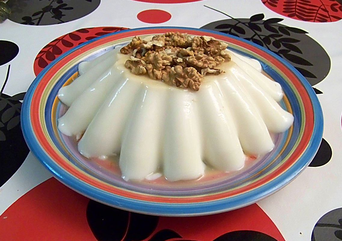 Mi Cocinita de Juguete Gelatina de Leche con Miel y Nueces