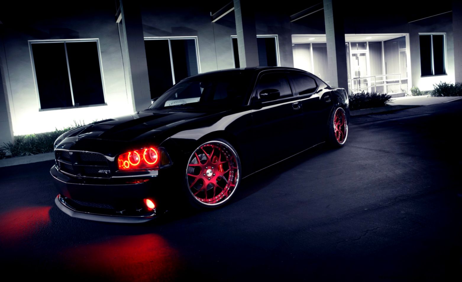 Dodge Charger Srt8 Black Red Wheels Lights Hd Wallpaper Dodge Charger Srt8 Black Red Wheels Lights Hd Wallpaper