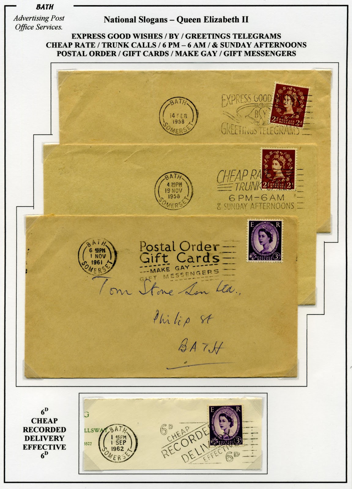 Somerset Postal History QE II Slogans continued Post Office