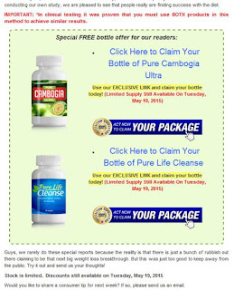 Pure Cambogia Ultra And Pure Life Cleanse Scam