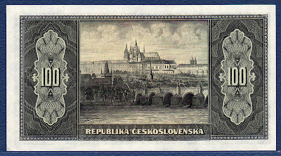 Czechoslovakian paper money 100 korun banknote bill