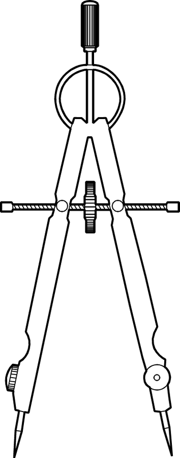 Раскраска циркуль для детей распечатать Compasses for drawing school compass for drawing Vector Image