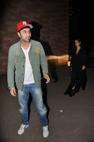 Ranbir with girlfriend Katrina Kaif at Wolf of Wall Street screening