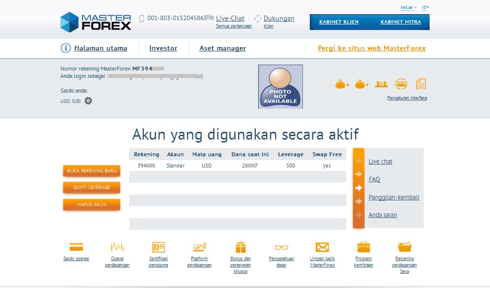 Login kabinet master forex