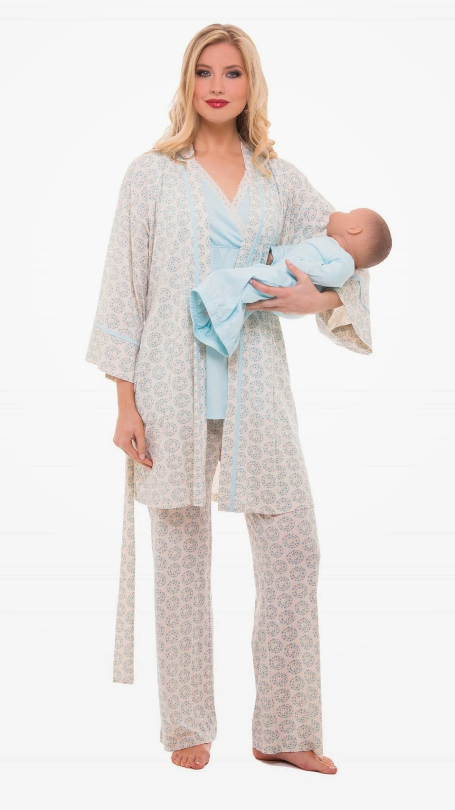McKinney Mommas Favorite Nursing Maternity Pajamas from Olian & Cake