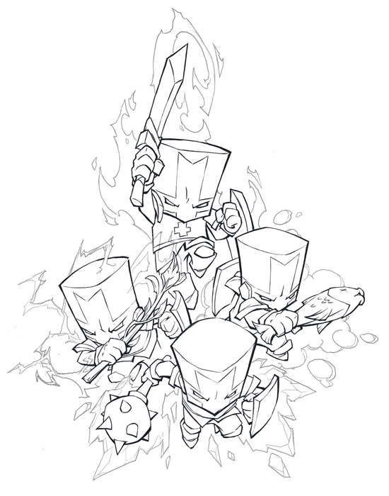 M/castle Crashers Knights Coloring Pages Coloring Pages