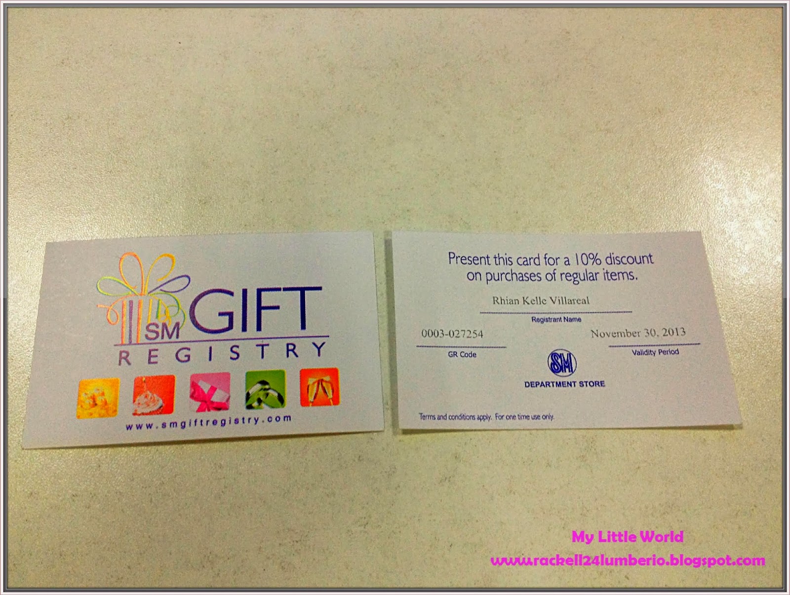 SM Gift Registry My Little World by Mommy Rackell