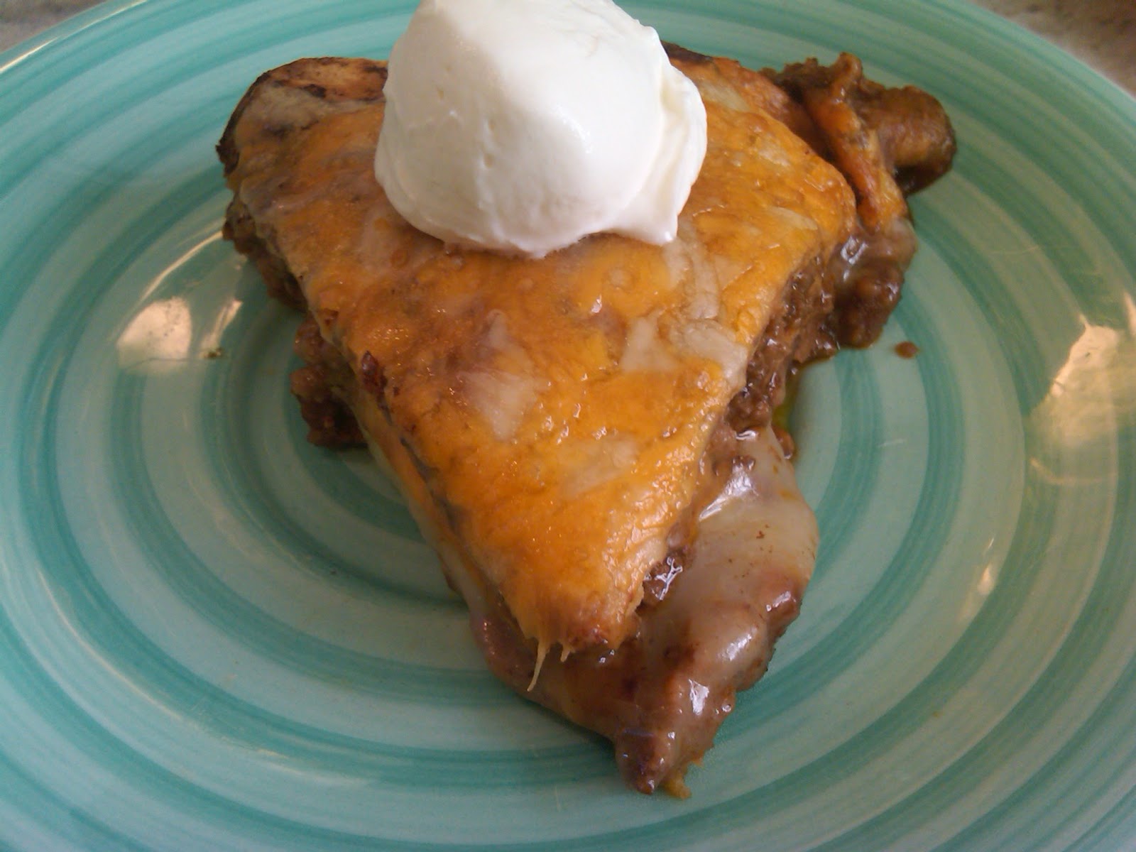 Michele's Woman Cave Beef Enchilada Pie