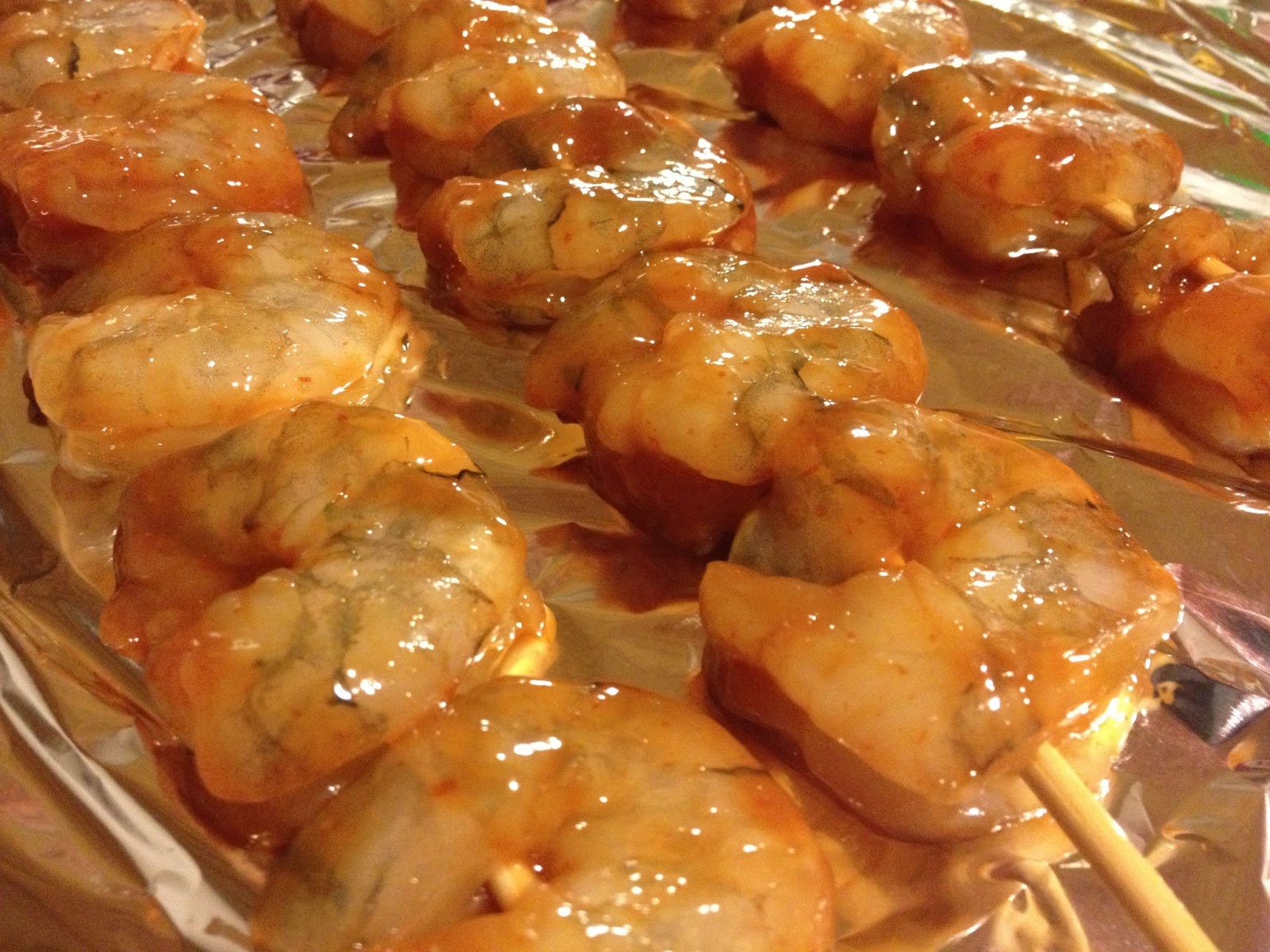 Free From G. Sriracha Prawn Skewers