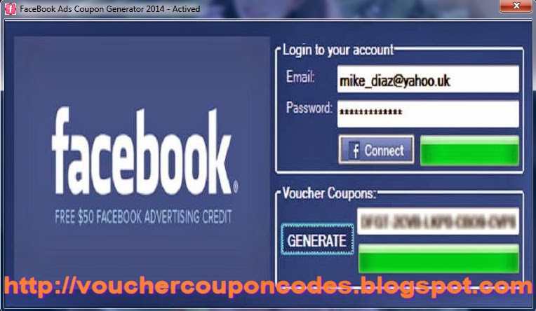 FaceBook Ads Coupon Generator 2014