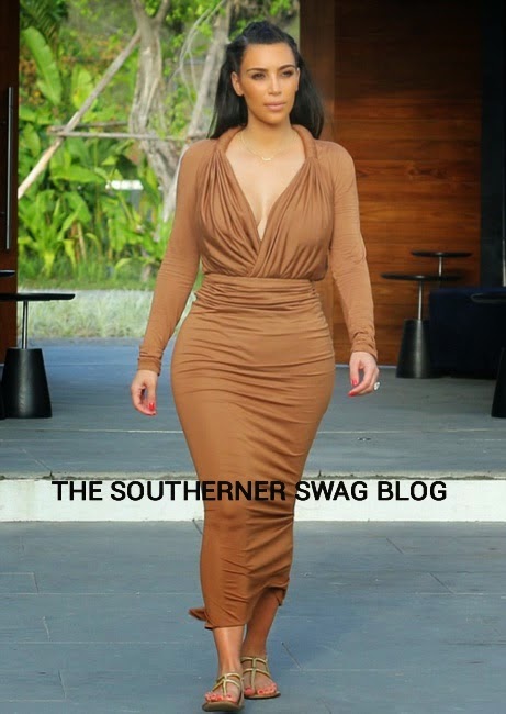 THE SOUTHERNER SWAG BLOG !: KIM K ROCKING RUCHED