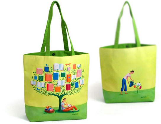 Sarah Wilkins Illustration Book Tree Tote Bag For Barnes Noble