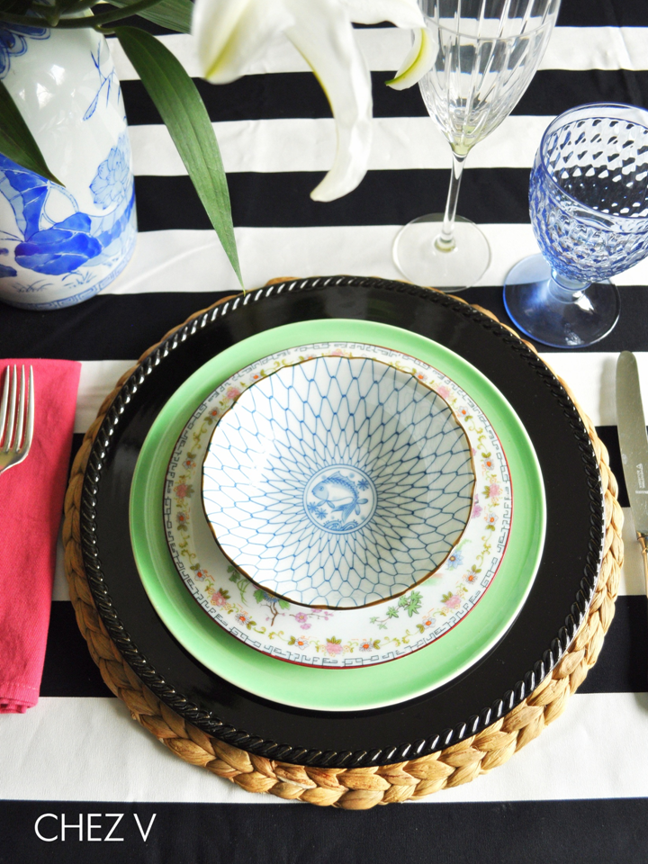 Chez V Mix and Match Chinoiserie Plates