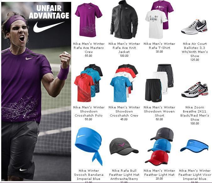 nadal nike gear