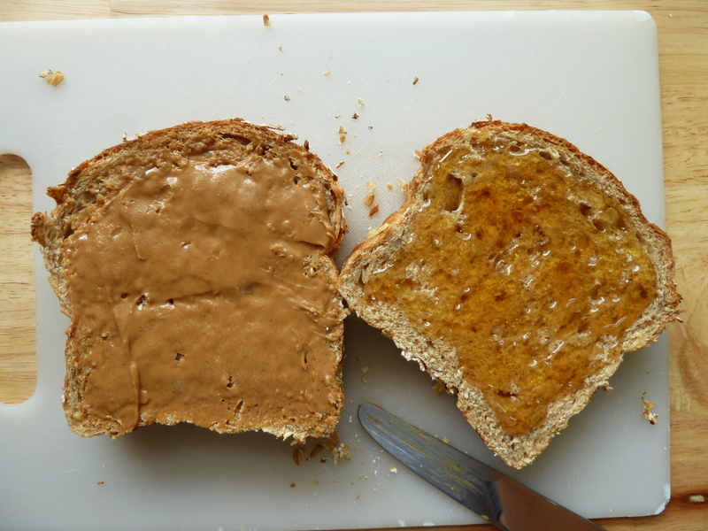 Cookin' Cowgirl Grilled Peanut Butter and Honey Sandwich