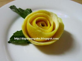 Welcome To My Kitchen Cara Membuat Garnish Bentuk Bunga Mawar Warna Kuning