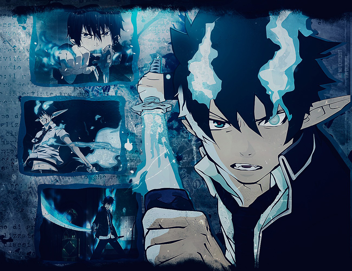 Hd Wallpaper Rin Okumura Katana Blue Flame 1606 Here you can find the best blue fire wallpapers uploaded by our community. hd wallpaper blogger