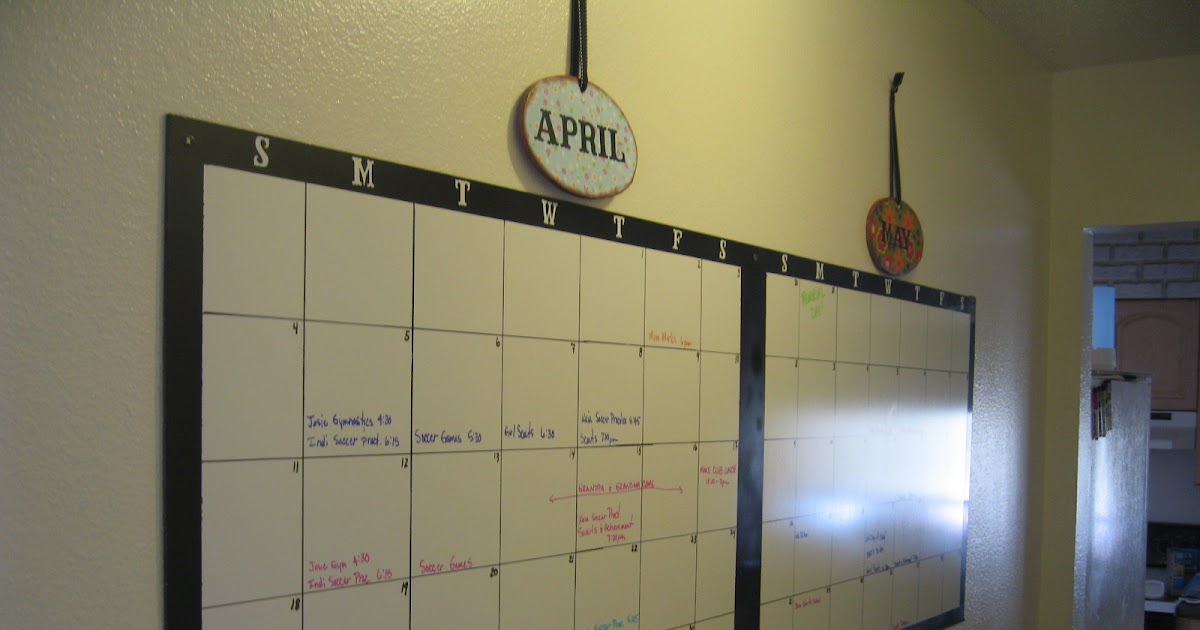 Sister Sue's Creations White Board Calendar