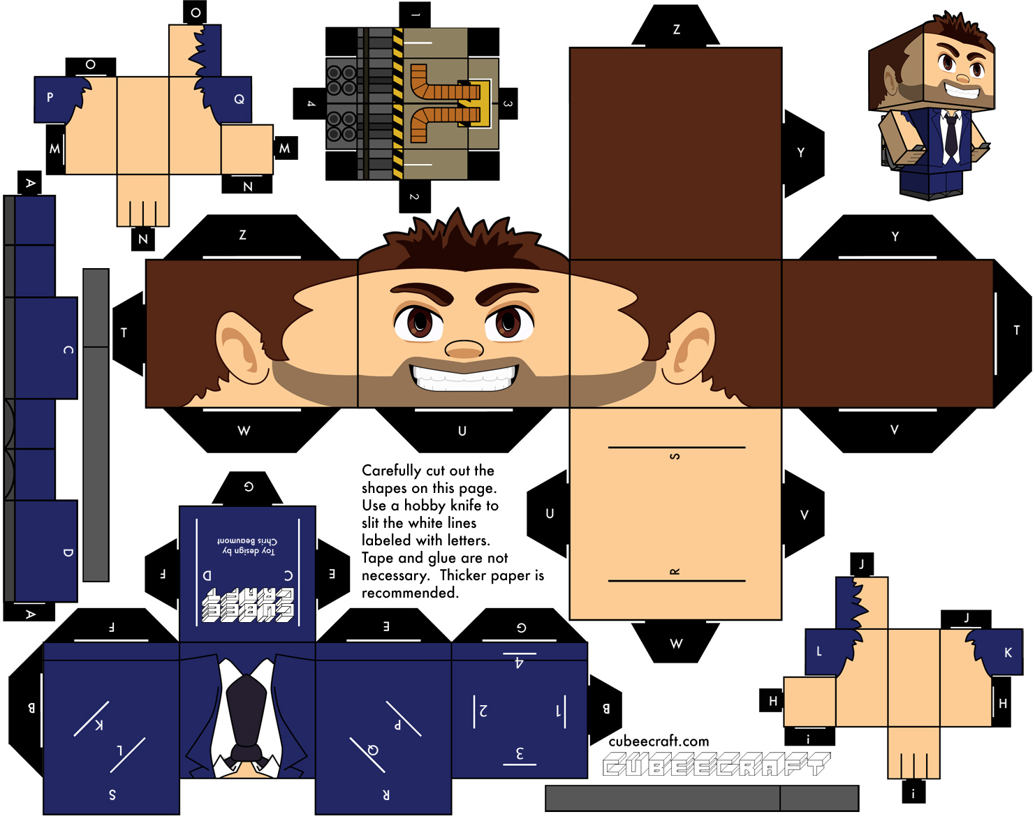 Papercraft Minecraft Steve para imprimir e montar - OrigamiAmi
